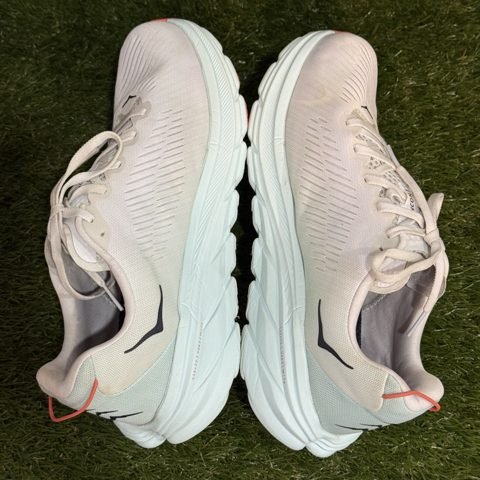 Hoka Rincon 3 Wide Womens Size 10.5 D White Aqua Coral Running Shoes 1121371 photo 5