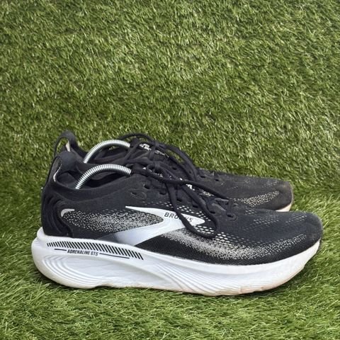 Brooks Adrenaline GTS 25 Mens Size 12 D Black White Running Shoes 1104541D090