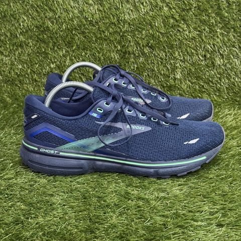 Brooks Ghost 15 Mens Size 10 D Navy Blue Green Running Shoes 1103931D428