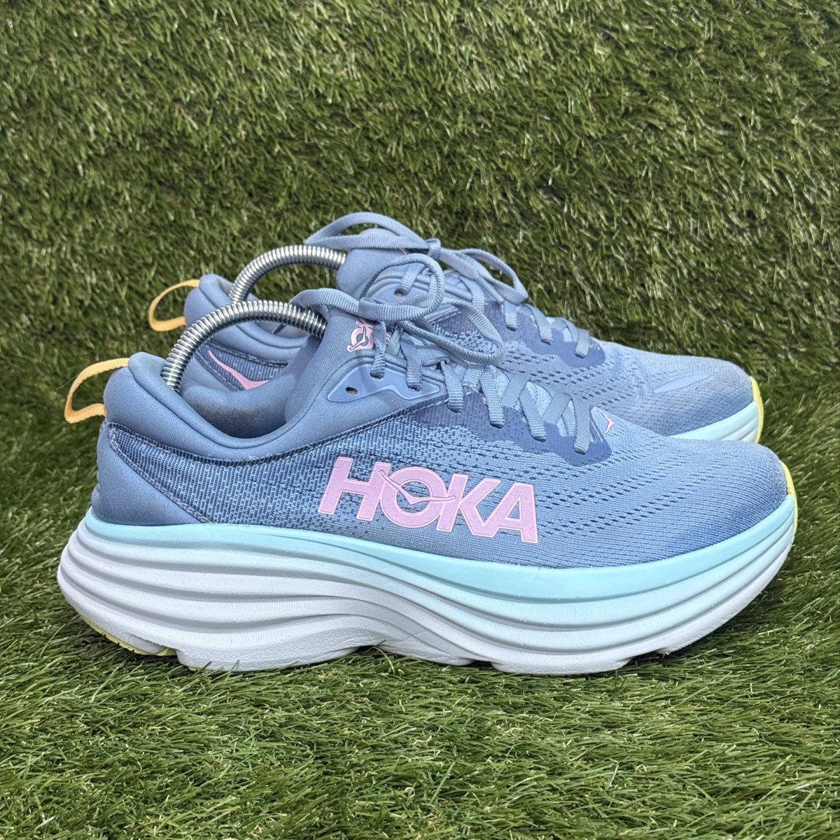 Hoka Bondi 8 Womens Size 10 B Blue Lavender Max Cushion Running Shoes 1127952