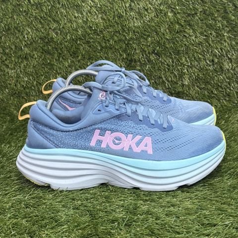 Hoka Bondi 8 Womens Size 10 B Blue Lavender Max Cushion Running Shoes 1127952