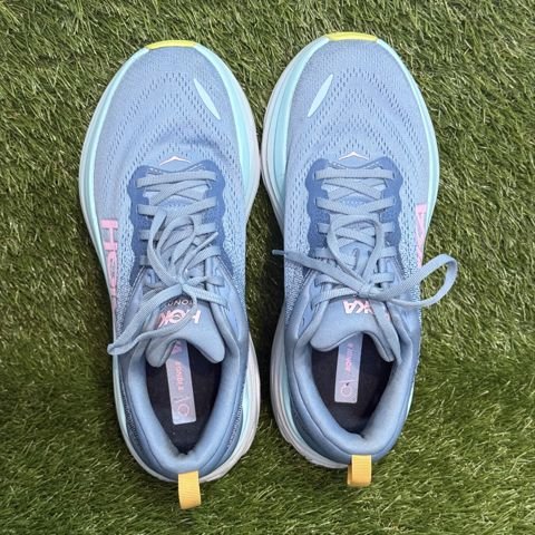 Hoka Bondi 8 Womens Size 10 B Blue Lavender Max Cushion Running Shoes 1127952 photo 6