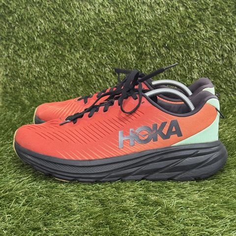 Hoka Rincon 3 Mens Size 11.5 D Red Mint Lightweight Running Shoes 1119395 photo 3