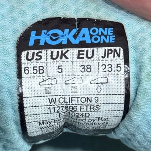 Hoka Clifton 9 Womens Size 6.5 B Cream Aqua Cushioned Running Shoes 1127896 photo 8