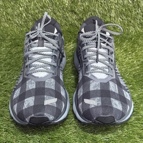 Brooks Ghost 12 Mens Size 12.5 D Buffalo Plaid Gray Running Shoes 1103161D NEW photo 2
