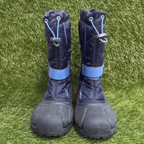 Sorel Youth Flurry Size 5 Navy Blue Waterproof Winter Snow Boots NY1965-464 photo 2