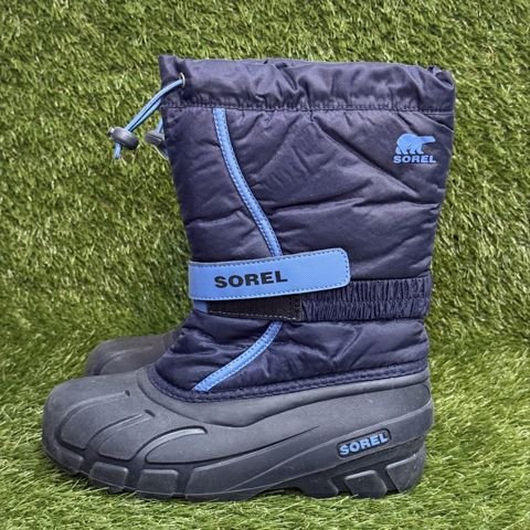 Sorel Youth Flurry Size 5 Navy Blue Waterproof Winter Snow Boots NY1965-464 photo 3