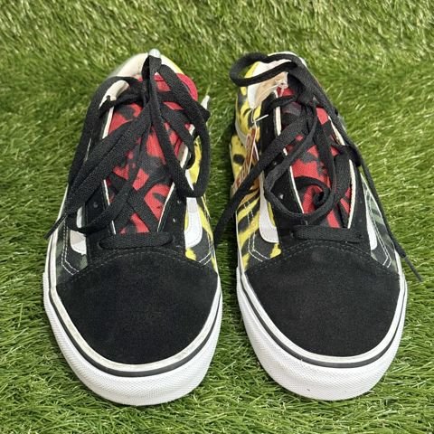 Vans Old Skool Mens Size 10 Tie Dye Black Yellow Green Skate Shoes photo 2