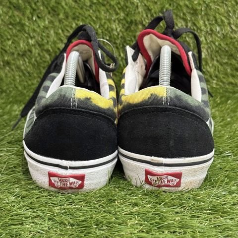 Vans Old Skool Mens Size 10 Tie Dye Black Yellow Green Skate Shoes photo 4