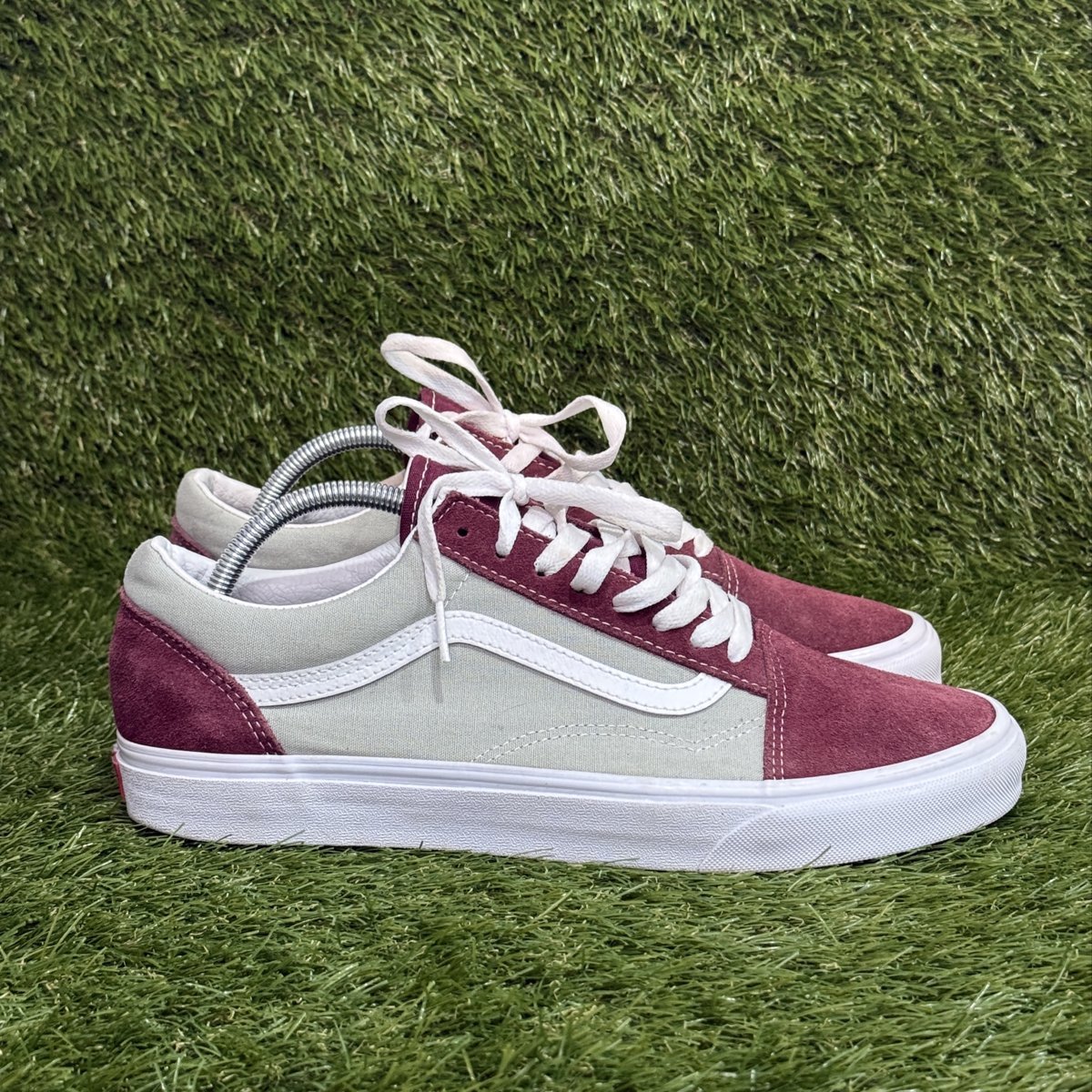 Vans Old Skool Mens Size 11 Burgundy Gray Suede Low Top Skate Shoes 507698