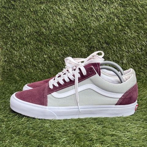 Vans Old Skool Mens Size 11 Burgundy Gray Suede Low Top Skate Shoes 507698 photo 3