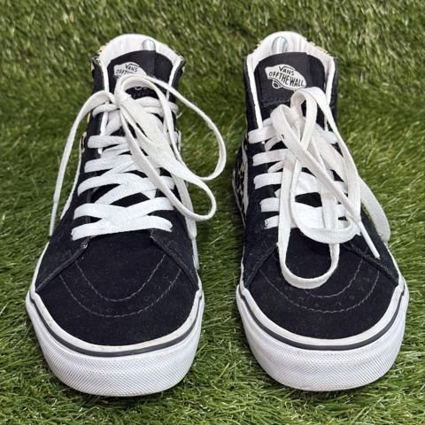 Vans Sk8-Hi Mens 5.5 Womens 7 Leopard Black Suede High Top Skate Shoes photo 2