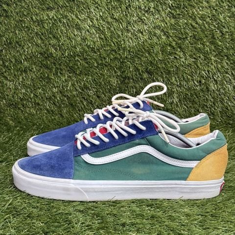 Vans Old Skool Yacht Club Mens Size 13 Blue Green Yellow Suede Skate Shoes photo 3