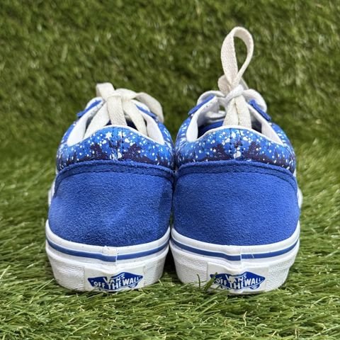 Vans Old Skool Kids Size 1.5 Blue Galaxy Stars Low Top Skate Shoes photo 4