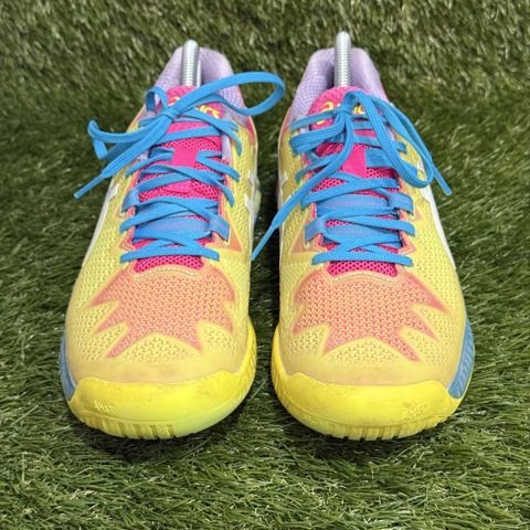 Asics Gel-Resolution 8 Womens Size 9.5 Yellow Pink Tennis Pickleball 1042A219 photo 2