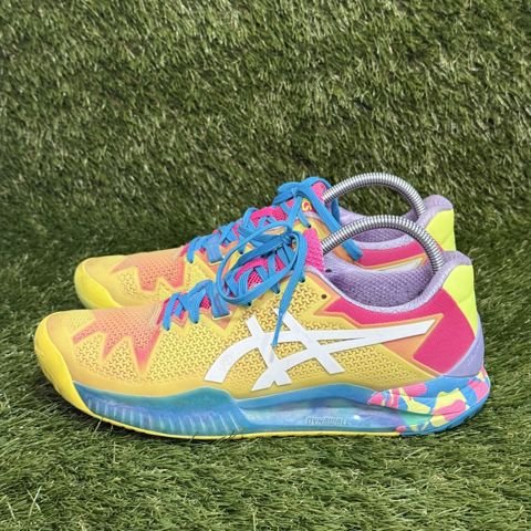 Asics Gel-Resolution 8 Womens Size 9.5 Yellow Pink Tennis Pickleball 1042A219 photo 3