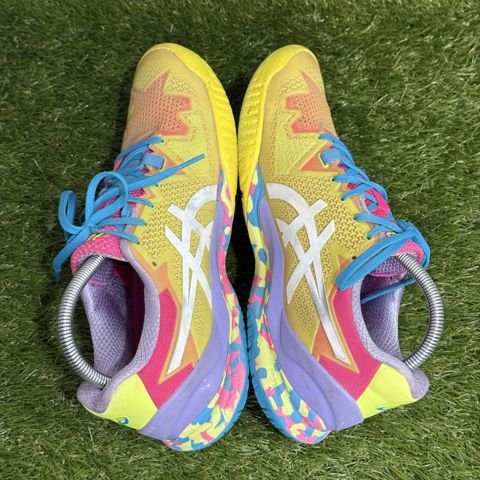 Asics Gel-Resolution 8 Womens Size 9.5 Yellow Pink Tennis Pickleball 1042A219 photo 5