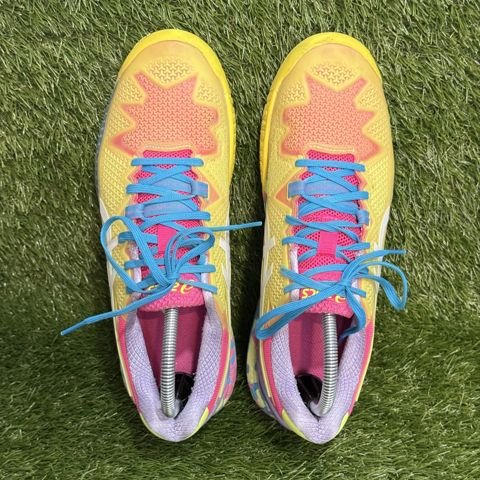 Asics Gel-Resolution 8 Womens Size 9.5 Yellow Pink Tennis Pickleball 1042A219 photo 6