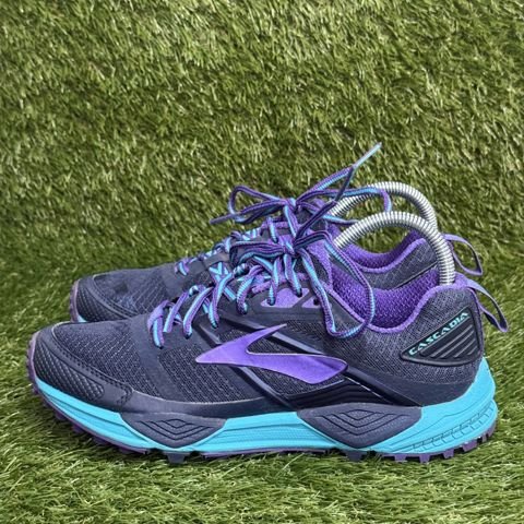 Brooks Cascadia 12 Womens Size 8 B Navy Teal Purple Trail Running Shoes 1202331B photo 3