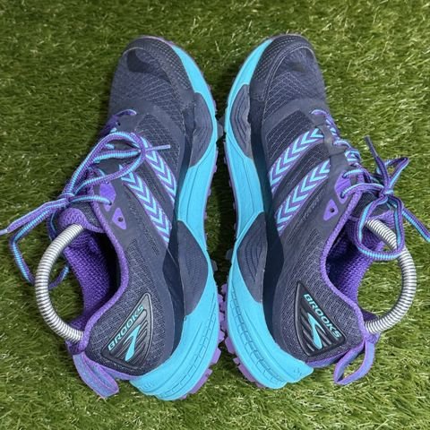 Brooks Cascadia 12 Womens Size 8 B Navy Teal Purple Trail Running Shoes 1202331B photo 5