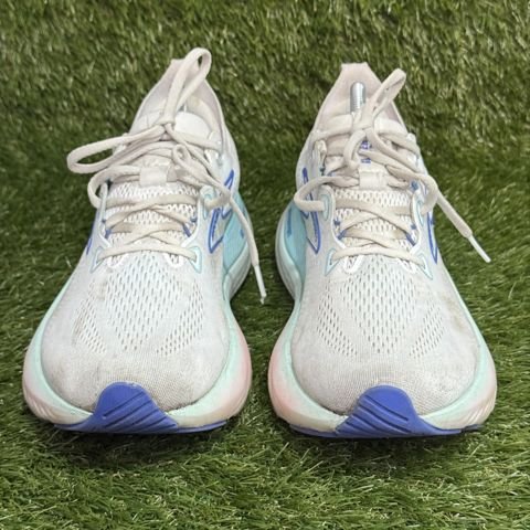 Brooks Glycerin GTS 22 Womens Size 11 B White Aqua Blue Running Shoes 1204351B photo 2