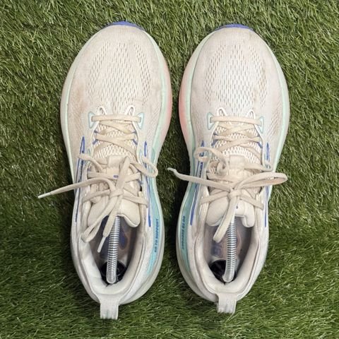 Brooks Glycerin GTS 22 Womens Size 11 B White Aqua Blue Running Shoes 1204351B photo 6