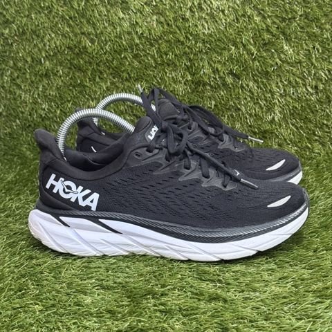 Hoka Clifton 8 Womens Size 8 B Black White Cushioned Running Shoes 1119394 photo 1