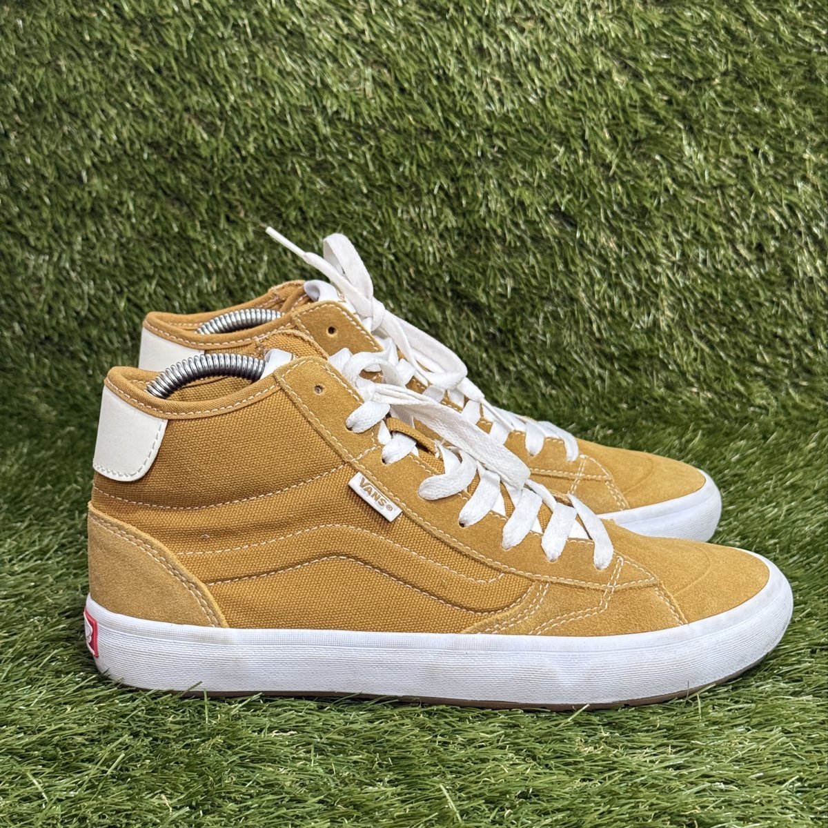 Vans Skate Mid Mens 7 Womens 8.5 Golden Brown Suede Skateboarding Shoes