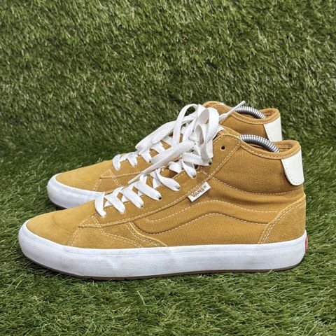 Vans Skate Mid Mens 7 Womens 8.5 Golden Brown Suede Skateboarding Shoes photo 3