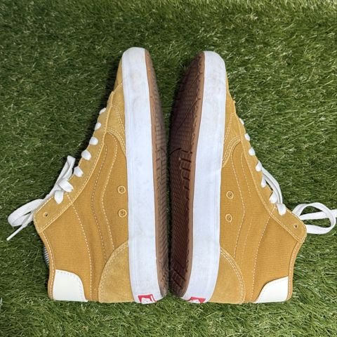 Vans Skate Mid Mens 7 Womens 8.5 Golden Brown Suede Skateboarding Shoes photo 5