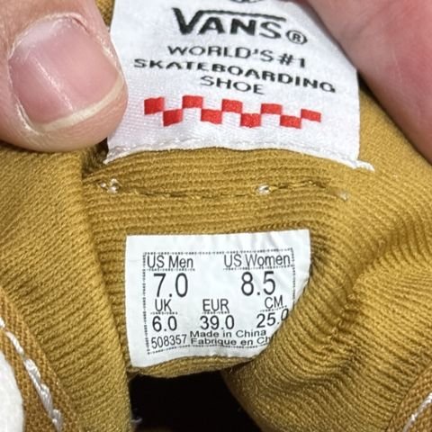 Vans Skate Mid Mens 7 Womens 8.5 Golden Brown Suede Skateboarding Shoes photo 7