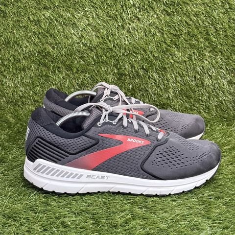 Brooks Beast 20 Mens Size 13 4E Extra Wide Gray Red Running Shoes 1103274E019 photo 1