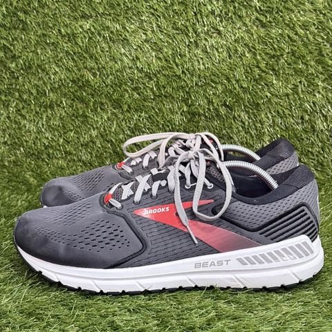 Brooks Beast 20 Mens Size 13 4E Extra Wide Gray Red Running Shoes 1103274E019 photo 3